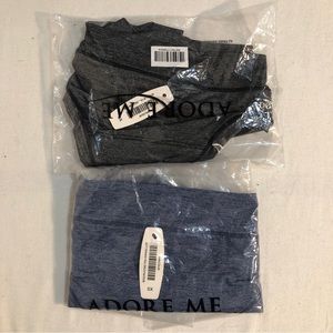 Adore Me 2 Pairs of Thongs (Gray and Blue) in 0X